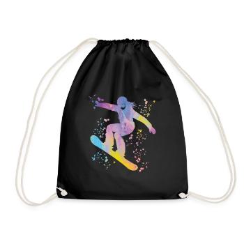 Snowboarder Snowboarding Snowboard - Sac de sport léger - noir - Devant