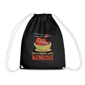 La vie est meilleure avec le kimchi - Sac de sport léger - noir - Devant