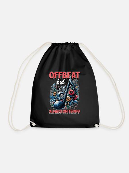 Music Teacher Offbeat But Loves Musical Instrument - Turnbeutel - Schwarz