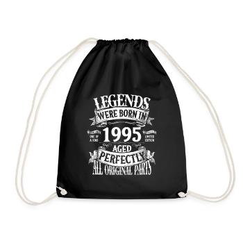 Legends Were Born in 1995" - Vintage Aged - Drawstring Bag - black - Front