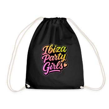 Ibiza Party Girls Colorful - Drawstring Bag - black - Front