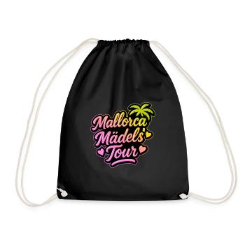Mallorca Mädels Tour Bunt - Turnbeutel - Schwarz - Vorne