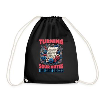 Music Teacher Turning Sour Notes Into Music Lover - Turnbeutel - Schwarz - Vorne