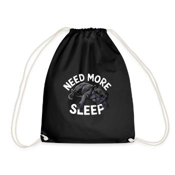 Besoin de plus de sommeil Drôle de carlin - Sac de sport léger - noir - Devant