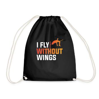 Saut en hauteur Sauteur en hauteur Je vole sans ailes - Sac de sport léger - noir - Devant