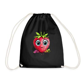 Fraise aux grands yeux - Sac de sport léger - noir - Devant