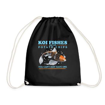 Koi Fish Koi Nishikigoi Gifts - Drawstring Bag - black - Front