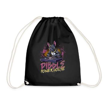 Pitbull Pitbulls Pibble Powerhouse - Drawstring Bag - black - Front
