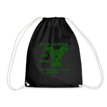 Baldness is an unusual hairstyle - Drawstring Bag - black - Front