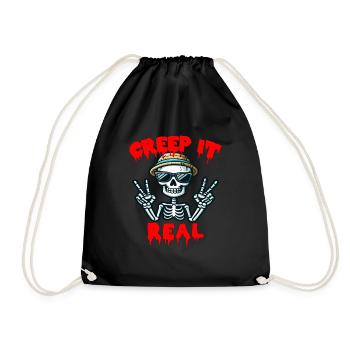 CREEP IT REAL - HALLOWEEN GIFT - Drawstring Bag - black - Front