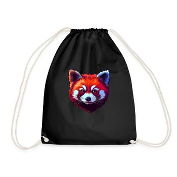 Red Panda Portrait - Drawstring Bag - black - Front