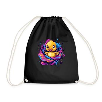 Éclaboussure de canard en caoutchouc grinçant - Sac de sport léger - noir - Devant