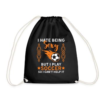 Funny Football Saying Football Club - Drawstring Bag - black - Front