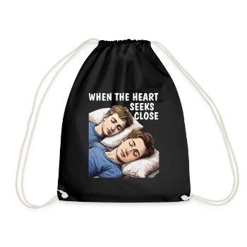 WHEN THE HEART SEEKS CLOSE - Drawstring Bag - black - Front