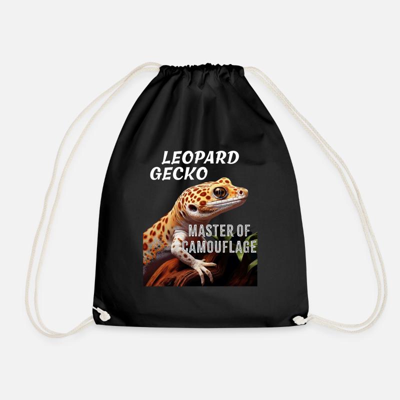 LEOPARD GECKO MASTER OF CAMOUFLAGE - Turnbeutel - Schwarz