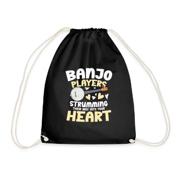 Banjo Player: Music That Will Conquer Your Heart - Drawstring Bag - black - Front