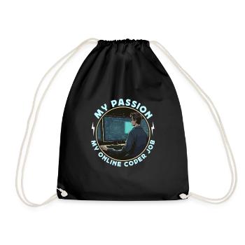Codeur en ligne Ma passion Mon informatique en ligne - Sac de sport léger - noir - Devant