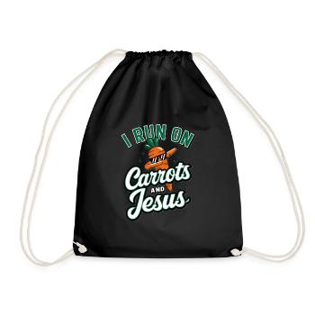 Carrot Jesus Faith Christ Carrot - Drawstring Bag - black - Front