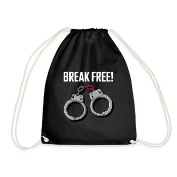 BREAK FREE - Drawstring Bag - black - Front