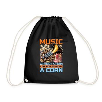 Musique de cor français sans instrument à vent Musicien - Sac de sport léger - noir - Devant