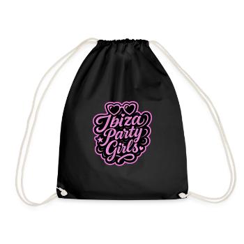 Ibiza Party Girls Urlaub - Turnbeutel - Schwarz - Vorne