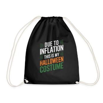 Funny Inflation Halloween Saying - Drawstring Bag - black - Front