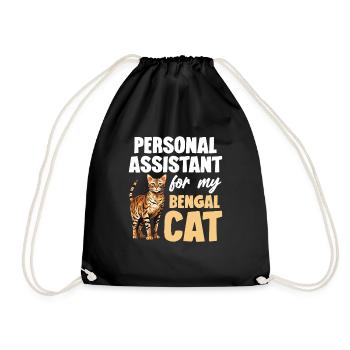 Persönlicher Assistent Für Meine Bengal Cat - Turnbeutel - Schwarz - Vorne