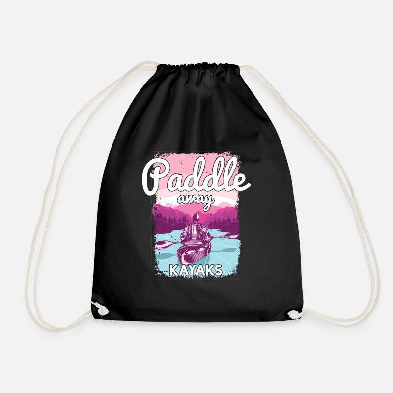 Kayaking - Drawstring Bag - black