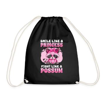 Drôle mignon raton laveur sauvage Mème - Sac de sport léger - noir - Devant