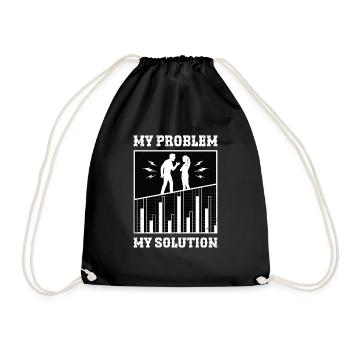 Statistician My Problem My Solution Pictogram Dad - Turnbeutel - Schwarz - Vorne