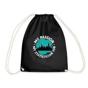 Statistician My Passion My Statistician Accountant - Drawstring Bag - black - Front