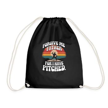 Pardonne-moi Père Baseball Pitcher Flame Design - Sac de sport léger - noir - Devant