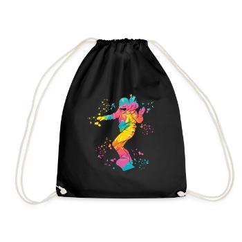 Snowboarder Snowboarding Snowboard - Sac de sport léger - noir - Devant