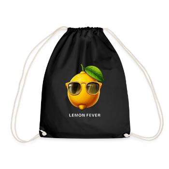 ZITRONE LEMON FEVER - Turnbeutel - Schwarz - Vorne