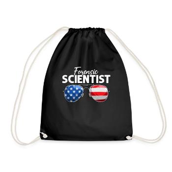 Forensic Scientist USA Sonnenbrille Lustige Forensik - Turnbeutel - Schwarz - Vorne