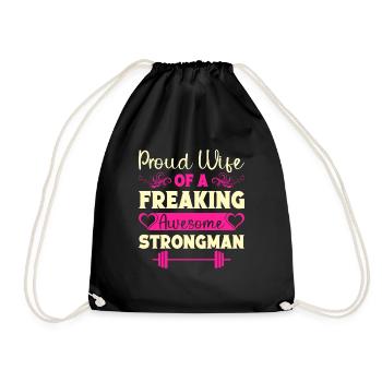 Motivation de remise en forme Fière épouse d’un homme fort génial - Sac de sport léger - noir - Devant