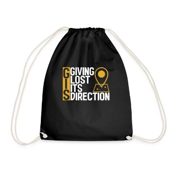 Geographic Information Systems - Drawstring Bag - black - Front