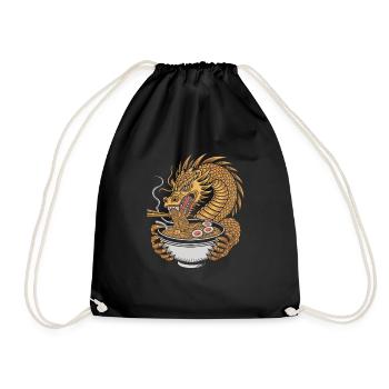 Dragons et Ramen : une fusion harmonieuse de la - Sac de sport léger - noir - Devant