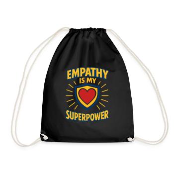 The social worker supports the psychological - Drawstring Bag - black - Front