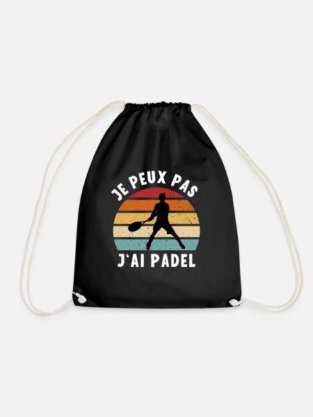 Je peux pas j'ai Padel humour padeliste fan padel - Sac de sport léger - noir