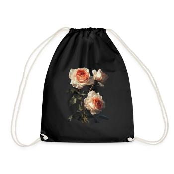 Rose - Turnbeutel - Schwarz - Vorne