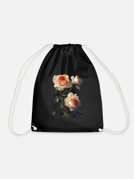Rose - Turnbeutel - Schwarz