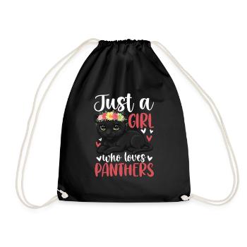 Just a Girl Who Loves Panthers - Turnbeutel - Schwarz - Vorne
