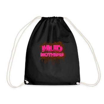 Mud mothers Schlammlauf Mud Run Muddy Race - Drawstring Bag - black - Front