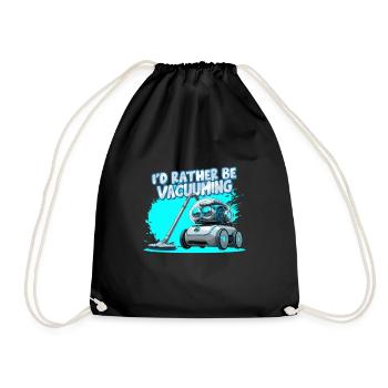 Vacuuming Household I'd Rather Be Vacuuming - Drawstring Bag - black - Front