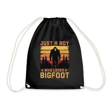 Just a Boy Who Loves Bigfoot - Turnbeutel - Schwarz - Vorne
