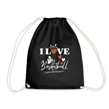 Basketball Spruch Basketball Verein - Turnbeutel - Schwarz - Vorne