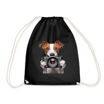Basenji - Turnbeutel - Schwarz - Vorne