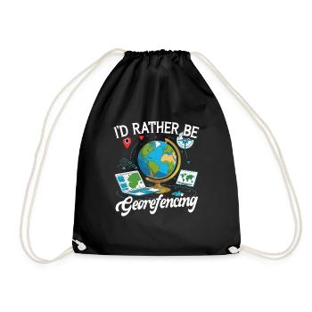 Geographic Information Systems Georefencing - Drawstring Bag - black - Front