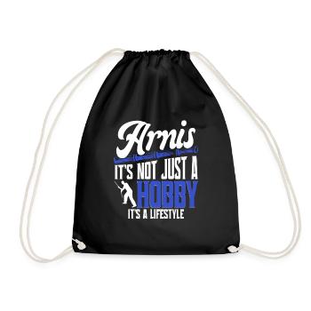 Escrima Arnis It's Not Just A Hobby - Drawstring Bag - black - Front